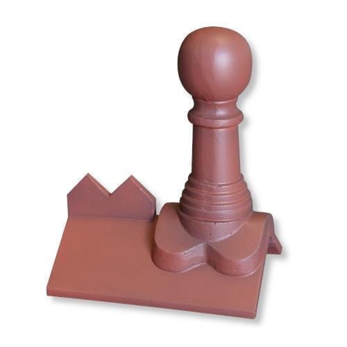 GRC Concrete Bishop Ball Cockscomb Crested Ridge Tile Finial