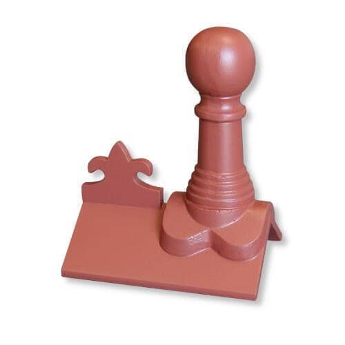 GRC Concrete Bishop Ball Fleur de Lys Ridge Tile Finial