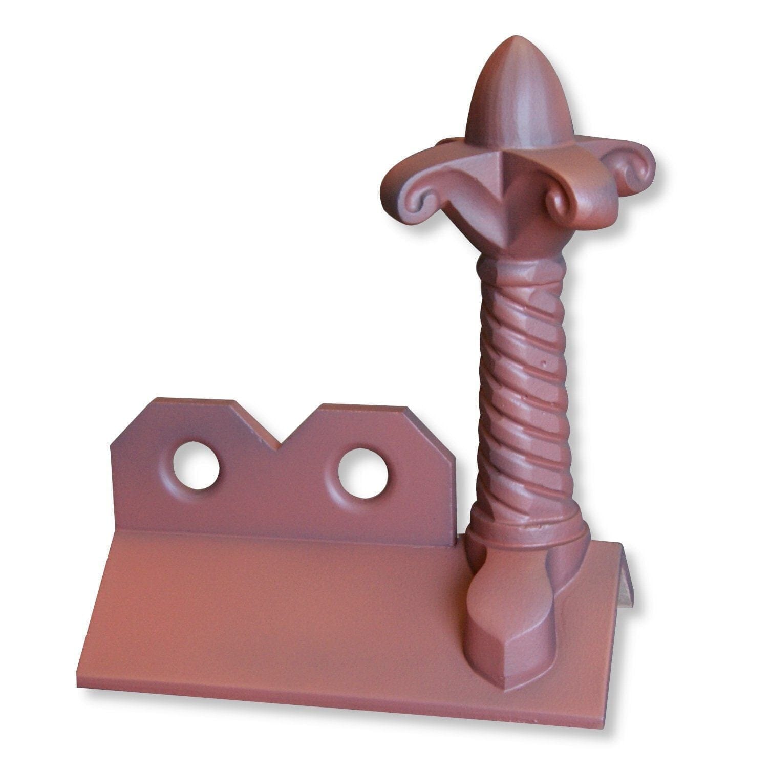 GRC Concrete Fleur de lys 3 Hole Crested Ridge Tile Finial