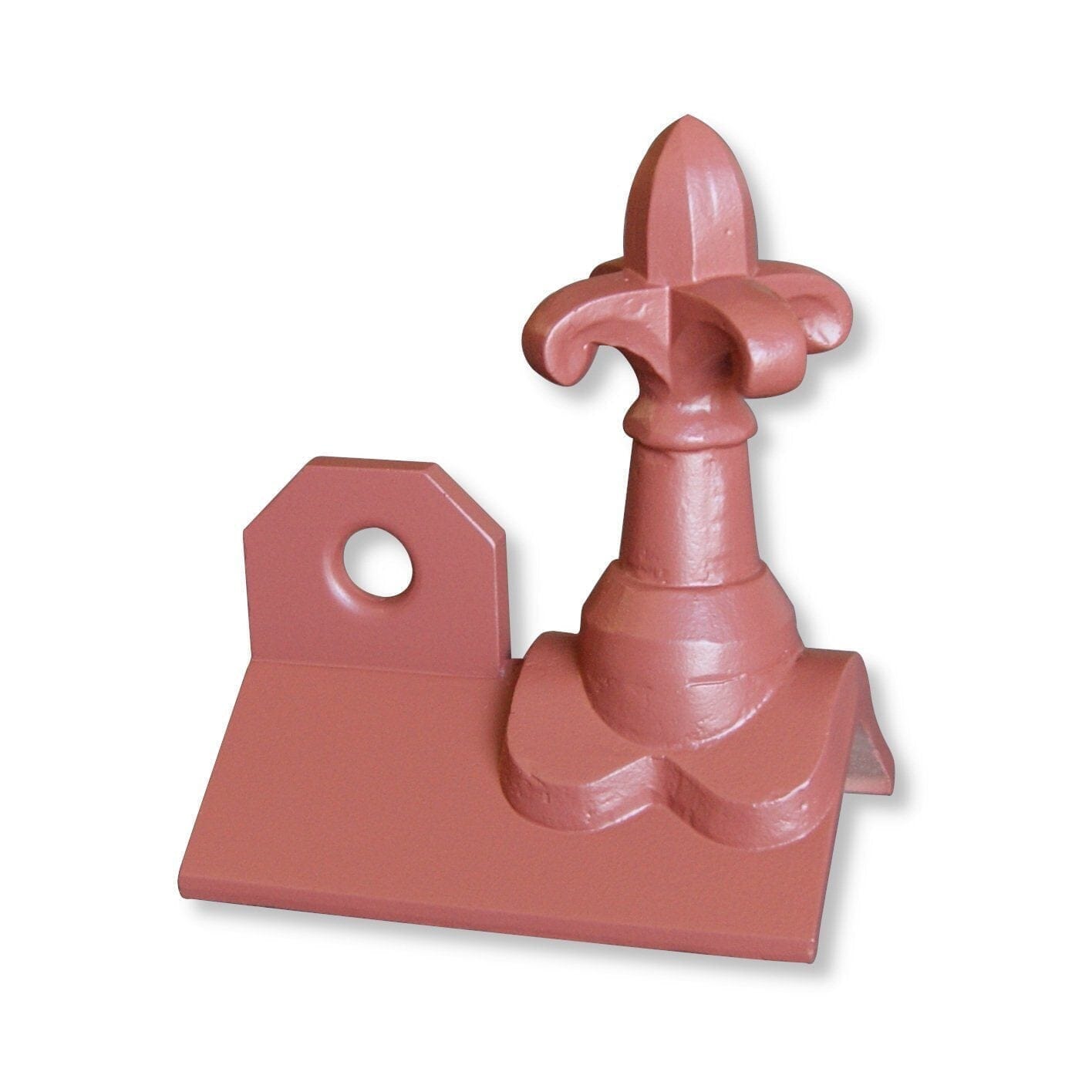 GRC Concrete Fleur de lys Low Profile 3 Hole Crested Ridge Tile Finial