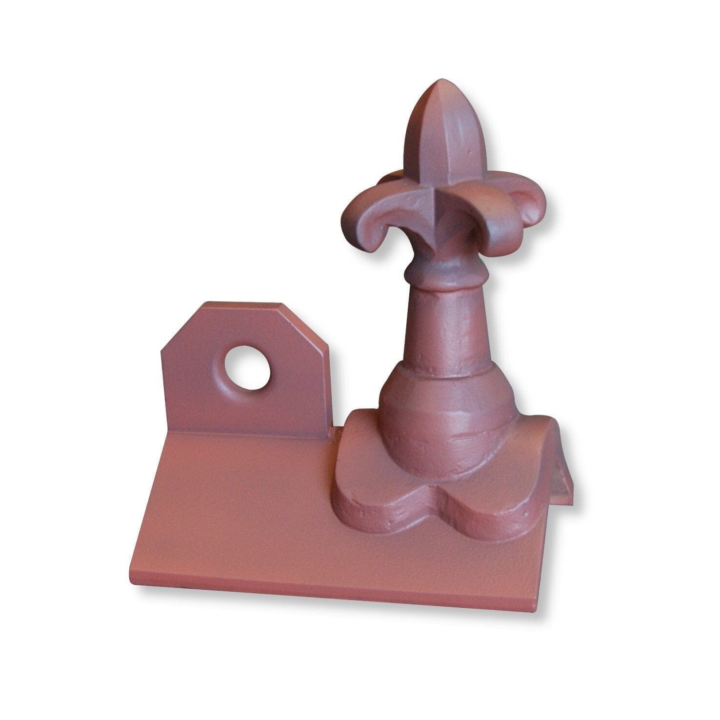 GRC Concrete Fleur de lys Low Profile 3 Hole Crested Ridge Tile Finial