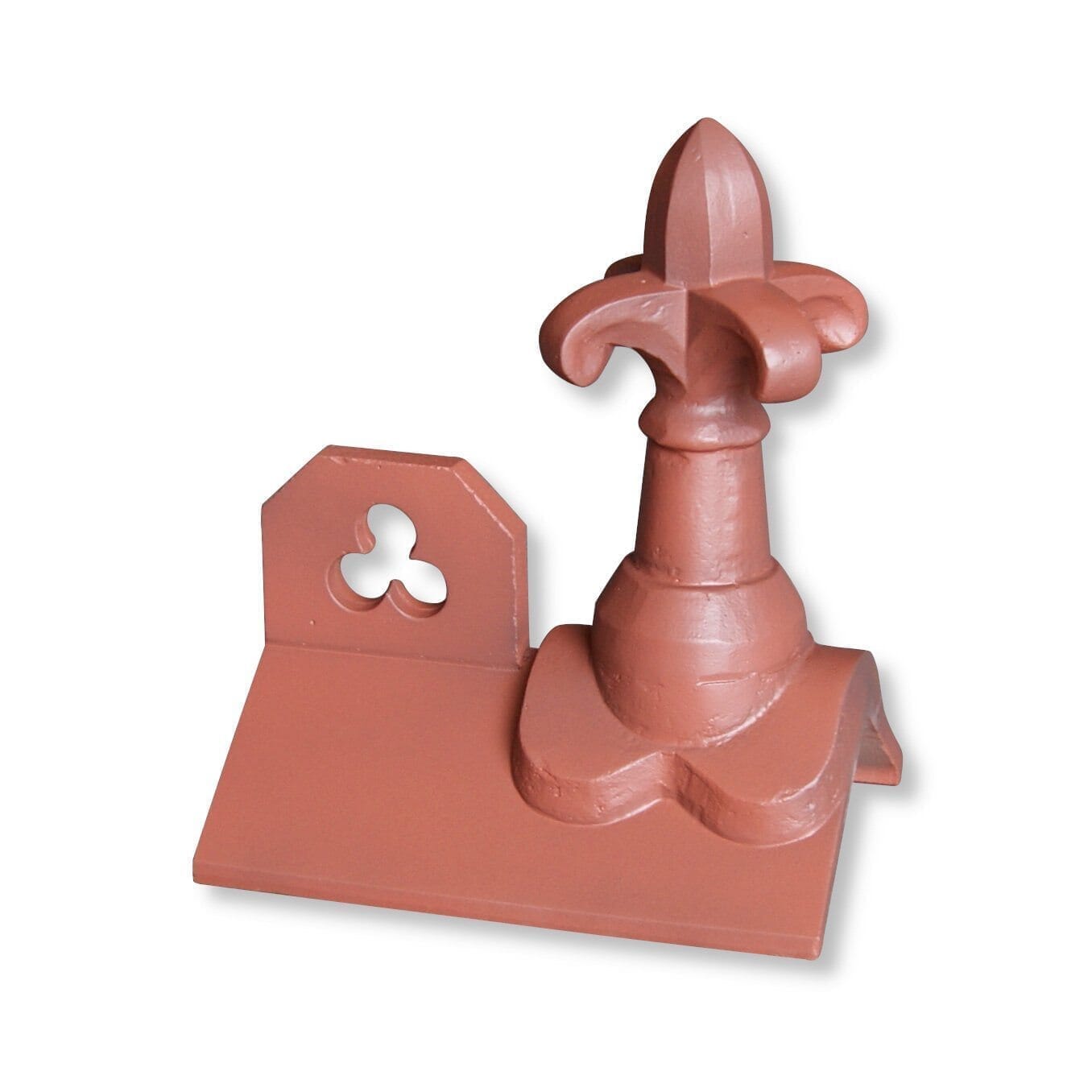 GRC Concrete Fleur de lys Low Profile Club Crested Ridge Tile Finial