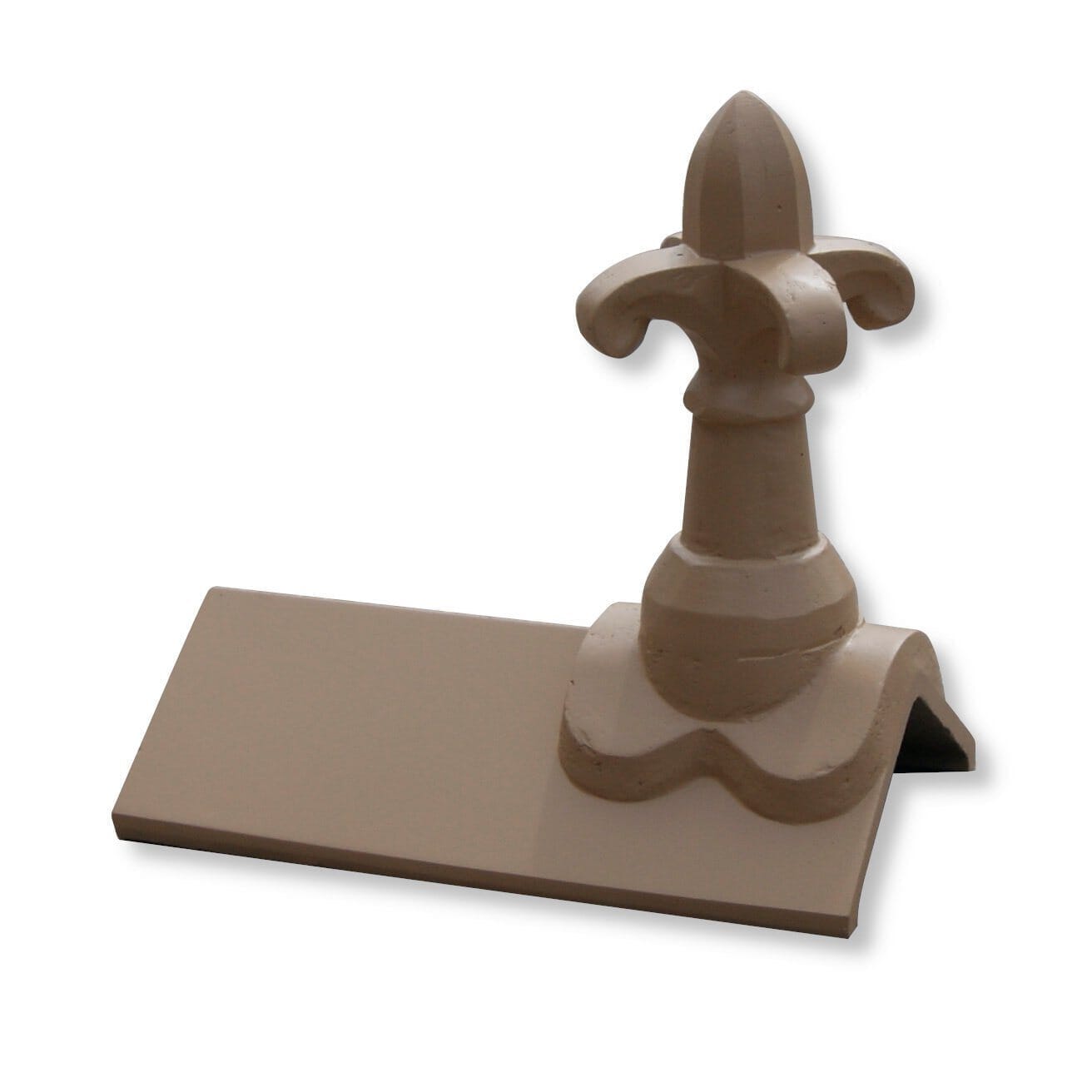 GRC Concrete Fleur de lys Low Profile Plain Angle Ridge Tile Finial