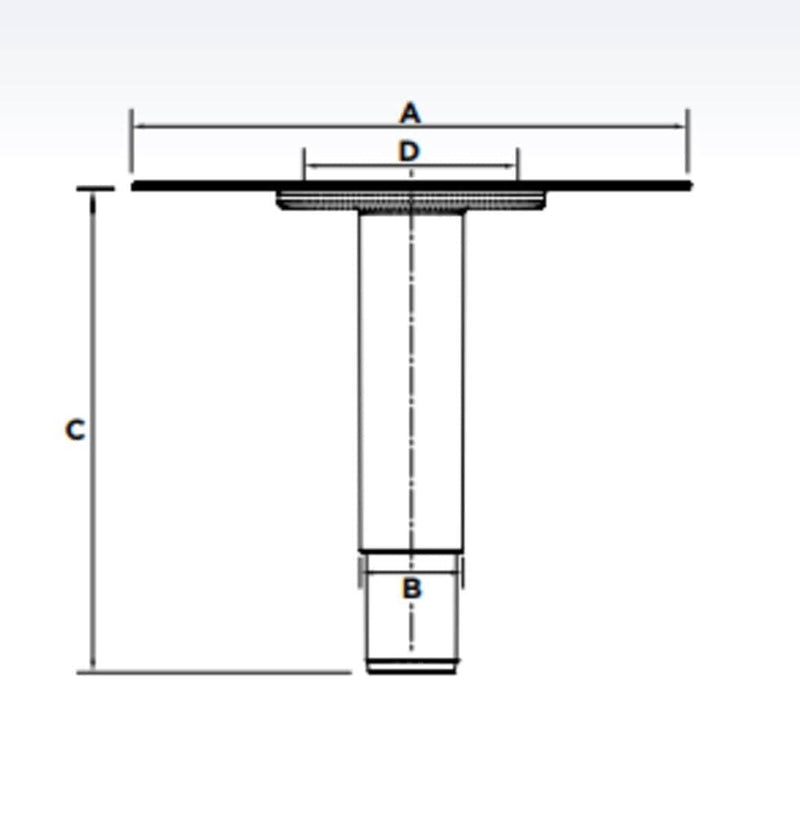 GRP Fibreglass Rainwater Outlet to suit 50mm Pipe