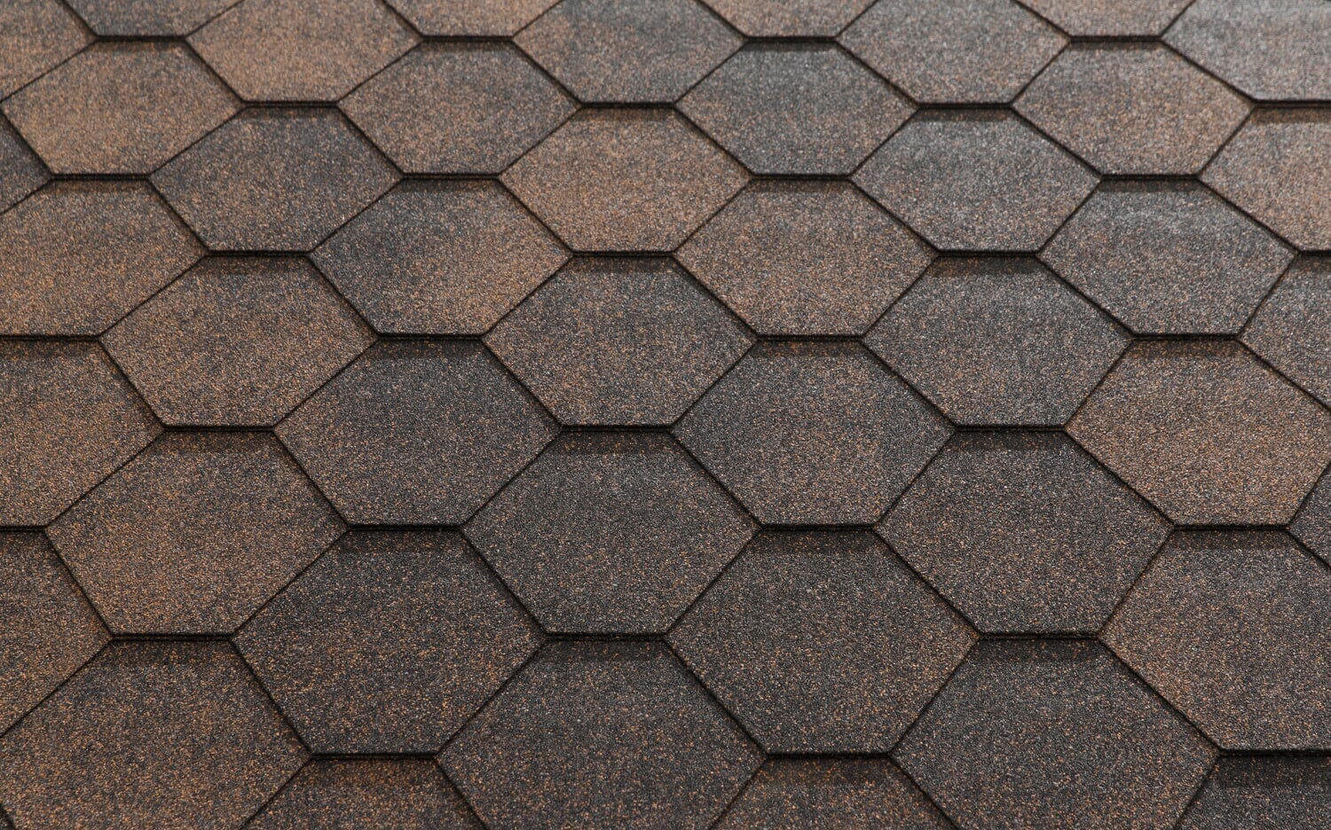 Katepal Super Jazzy Hexagonal Felt Shingles (3m2) - Copper Brown