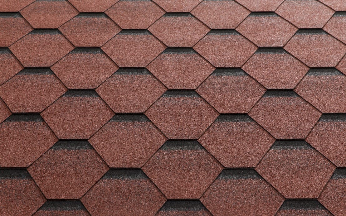 Katepal Super Katrilli Hexagonal Felt Bitumen Shingles (3m2) - Red