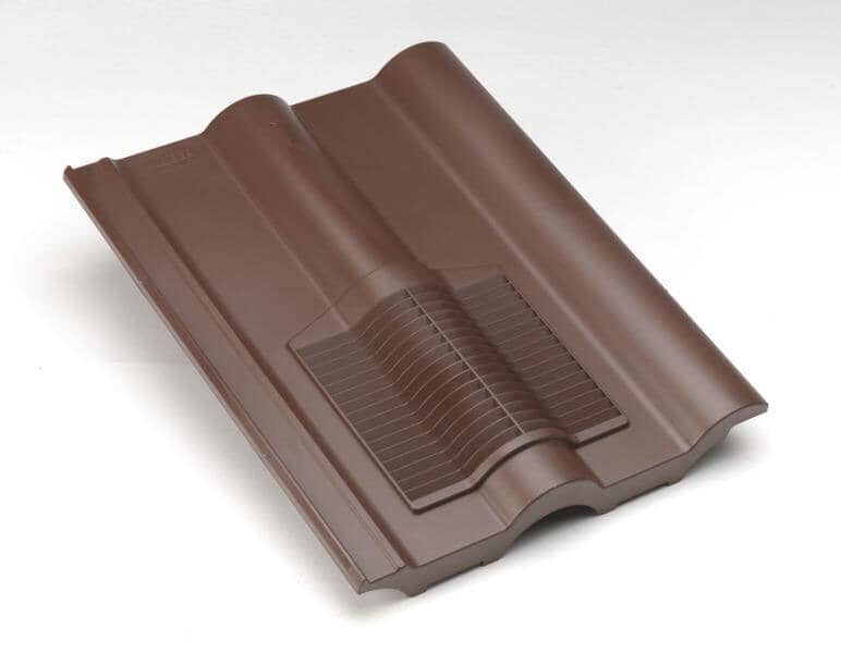 Klober Profile-Line Double Roman Tile Vent - Brown