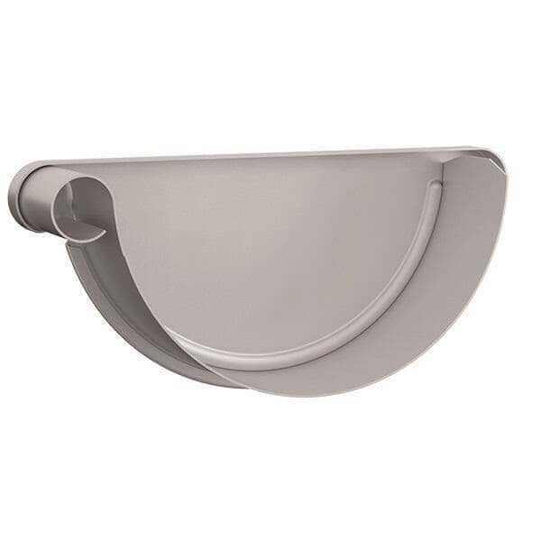 Lindab Magestic Galvanised Steel Guttering Half Round Stop End 190mm