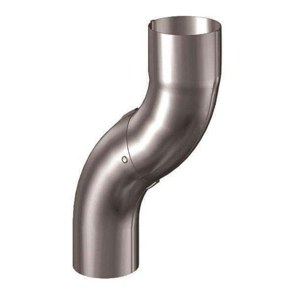 Lindab Magestic Galvanised Steel One-Piece Offset Gutter Downpipe Bend