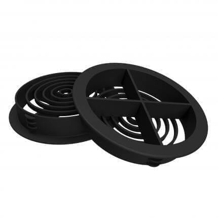 Manthorpe Circular Soffit Vent Black - Pack of 50