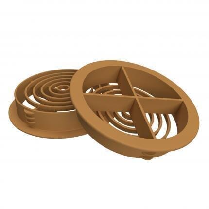 Manthorpe Circular Soffit Vent Golden Oak - Pack of 50