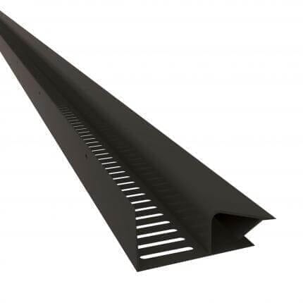 Manthorpe Continuous Soffit Vent Black 10mm - Pack of 10