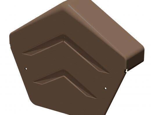 Manthorpe SmartVerge PVCu Angled Ridge End Caps - Pack of 2