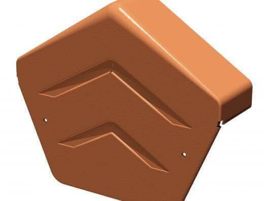 Manthorpe SmartVerge PVCu Angled Ridge End Caps - Pack of 2