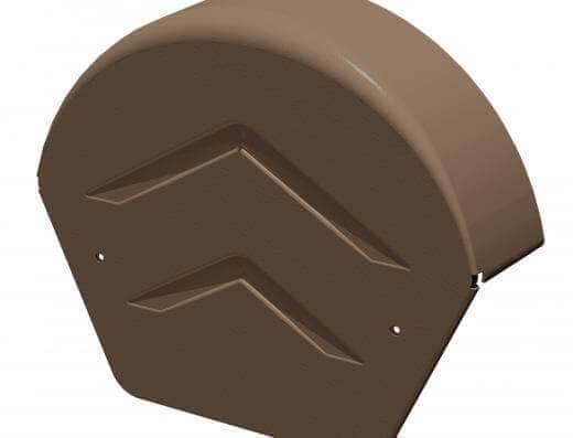 Manthorpe SmartVerge PVCu Rounded Ridge End Caps - Pack of 2