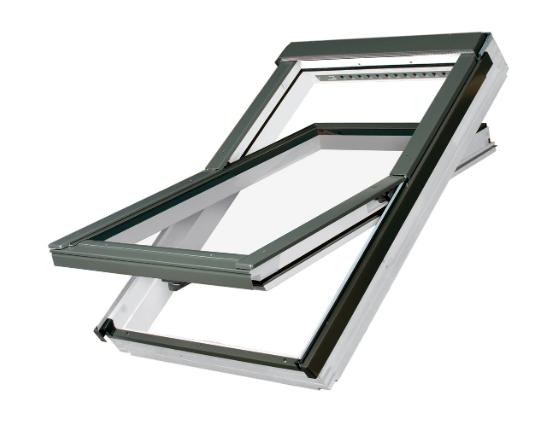 FAKRO Manually Operated Centre Pivot White Painted Pitched Roof Window