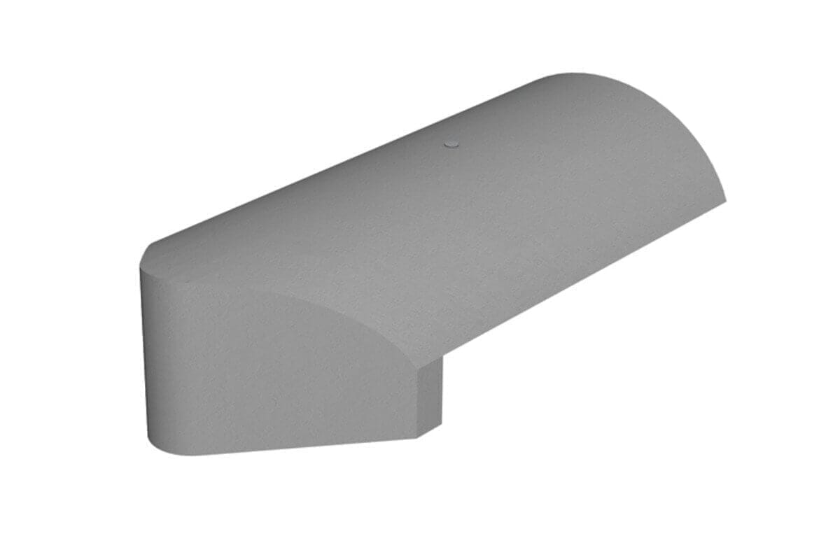 Marley Concrete Third Round Stop End Hip Tile