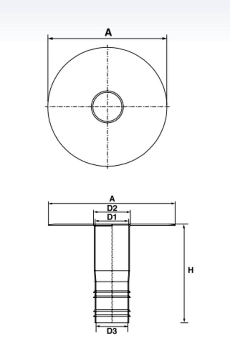 PVC Rainwater Outlet to suit a 100mm Pipe