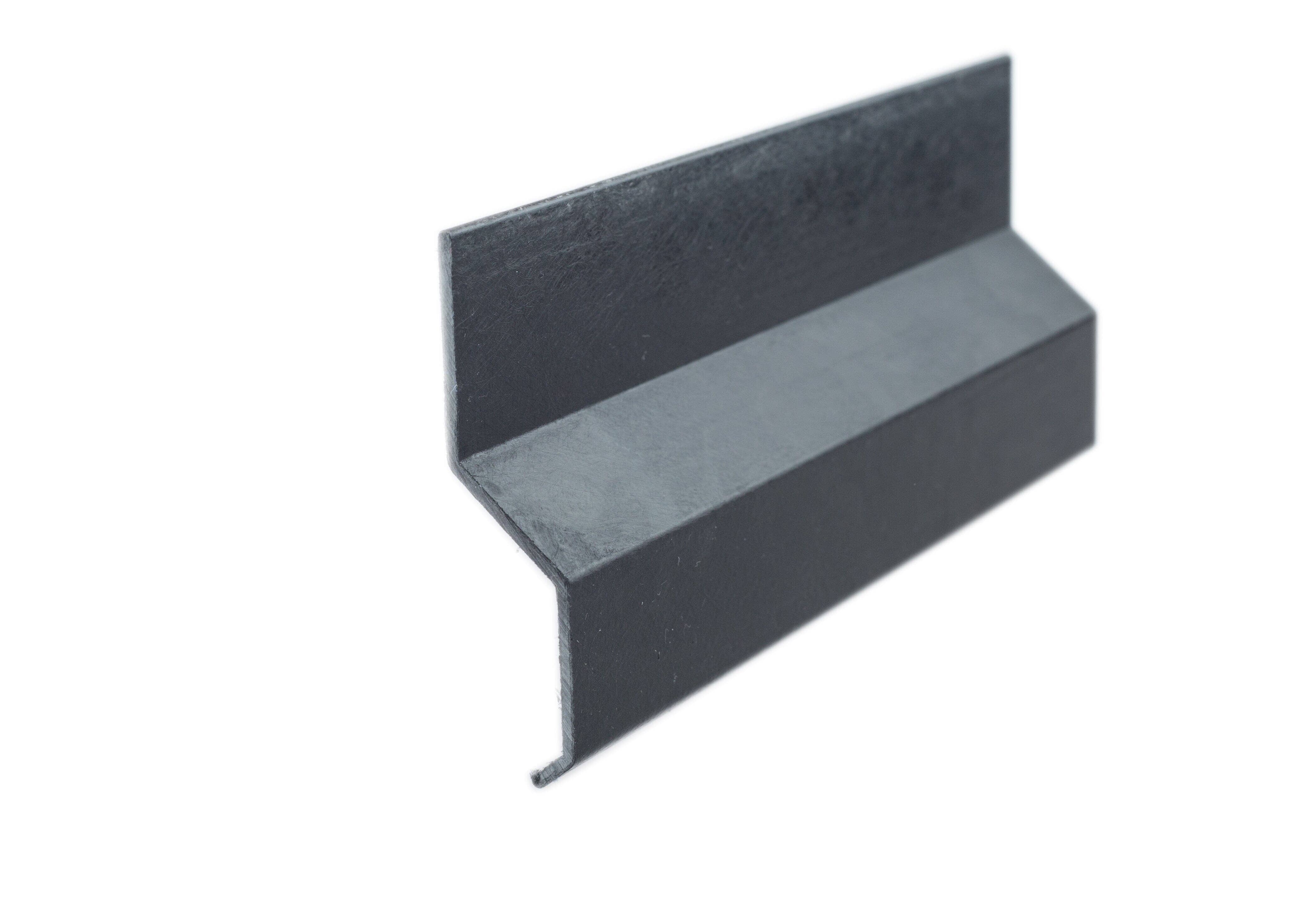 Paptrim GRP Termination Bar for Felt/Asphalt - Black - 2.5m