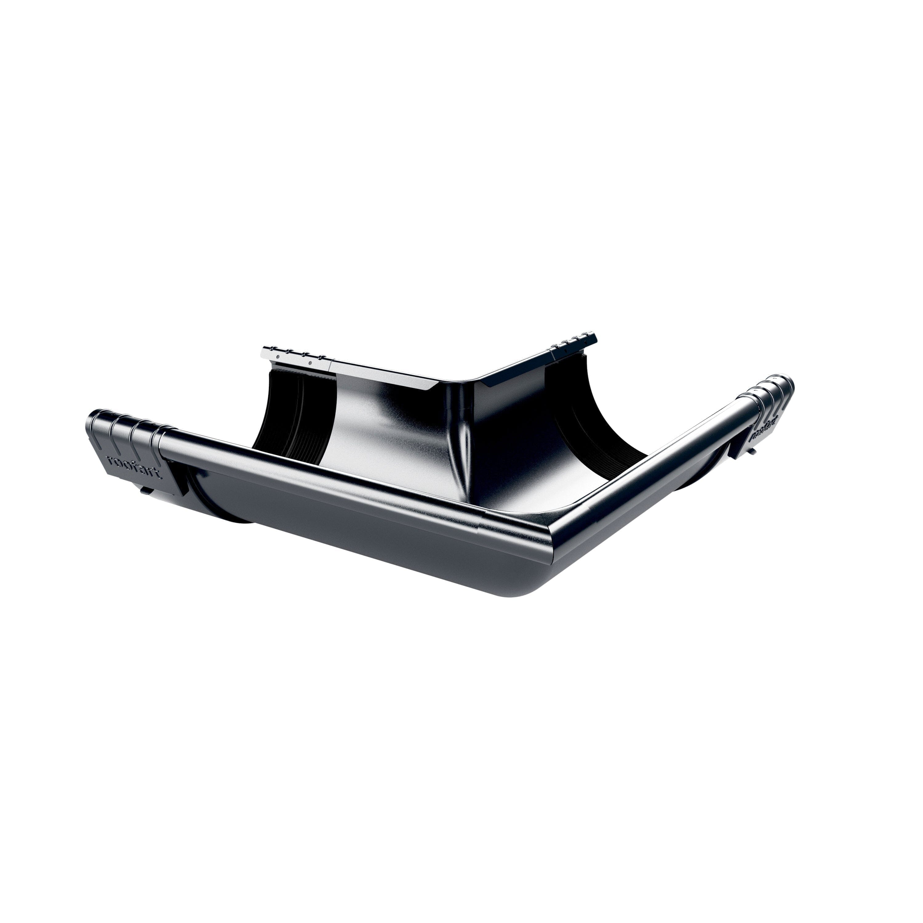 RoofArt Anthracite Grey Steel 90° External Gutter Corner 125mm