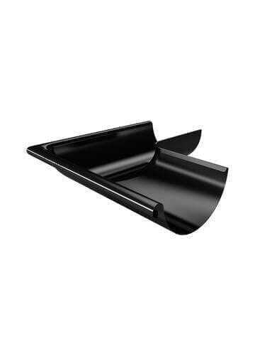 RoofArt Black Steel 135° External Gutter Corner 125mm