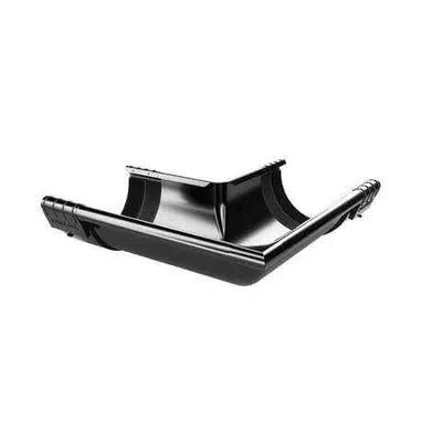 RoofArt Black Steel 90° External Gutter Corner 125mm