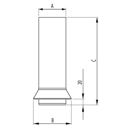 RoofArt Galvanised Steel 100mm Drainage Connector