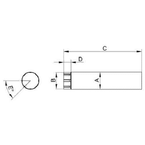 RoofArt Galvanised Steel Guttering 100mm Intermediate Downpipe - 1m