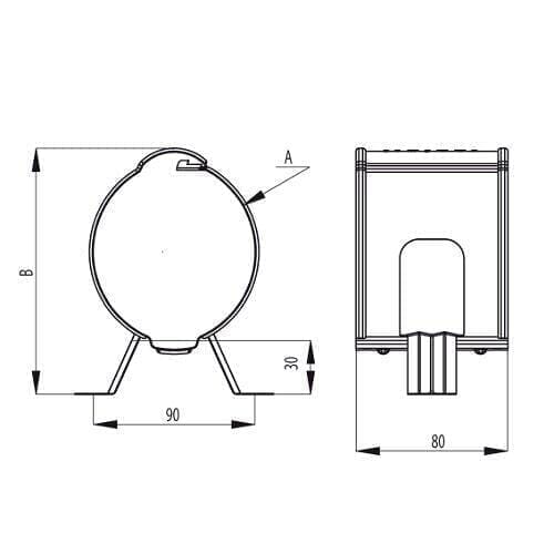 RoofArt Galvanised Steel Guttering Pipe Holder 100mm