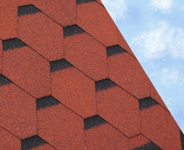 Roofing Supplies Hexagonal Bitumen Shingles - Shadowed Red (2.4m2)