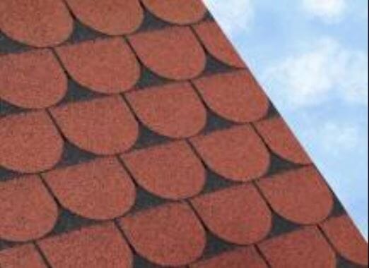 Roofing Supplies Scalloped Bitumen Shingles - Red (2.4m2)
