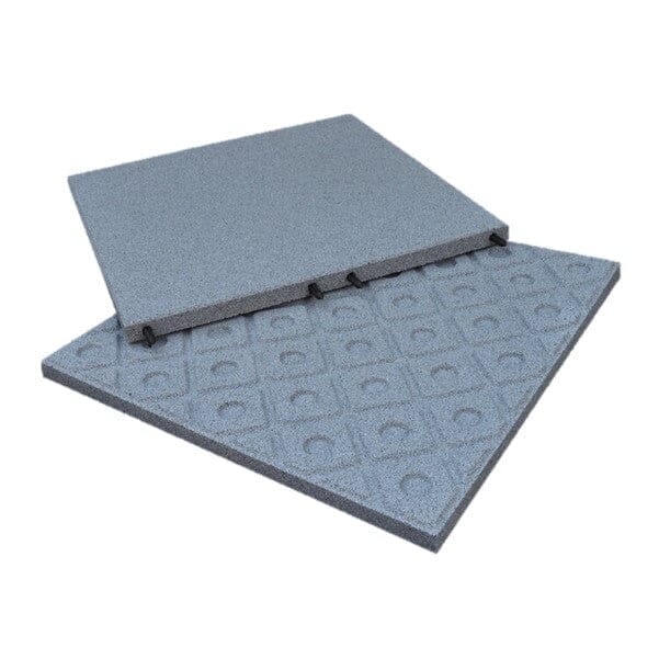 Rubbertech Rubber Promenade Tile 500mm x 500mm - Grey