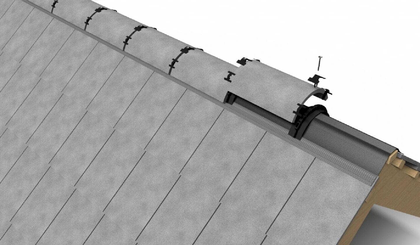 Ryno Roofing Dry-Fix Ridge Vent System - 6m Dark Brown