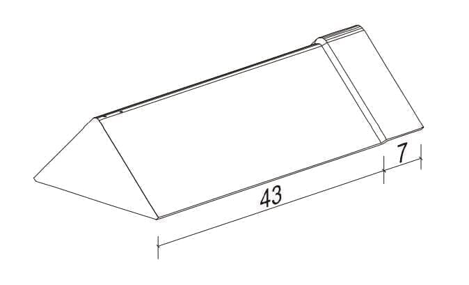 SVK Plain Angle Fibre Cement Ridge Stop End Type B