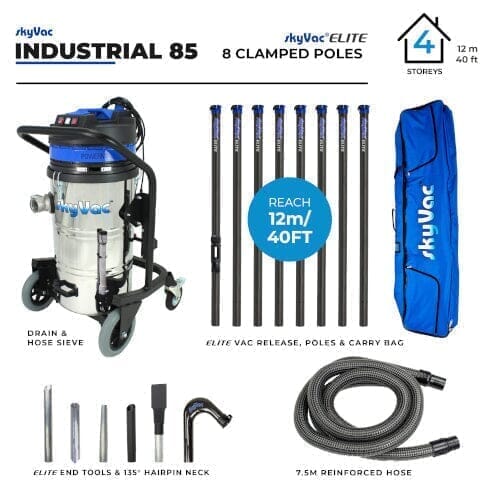 SkyVac Industrial 85 External Gutter Cleaning Kit