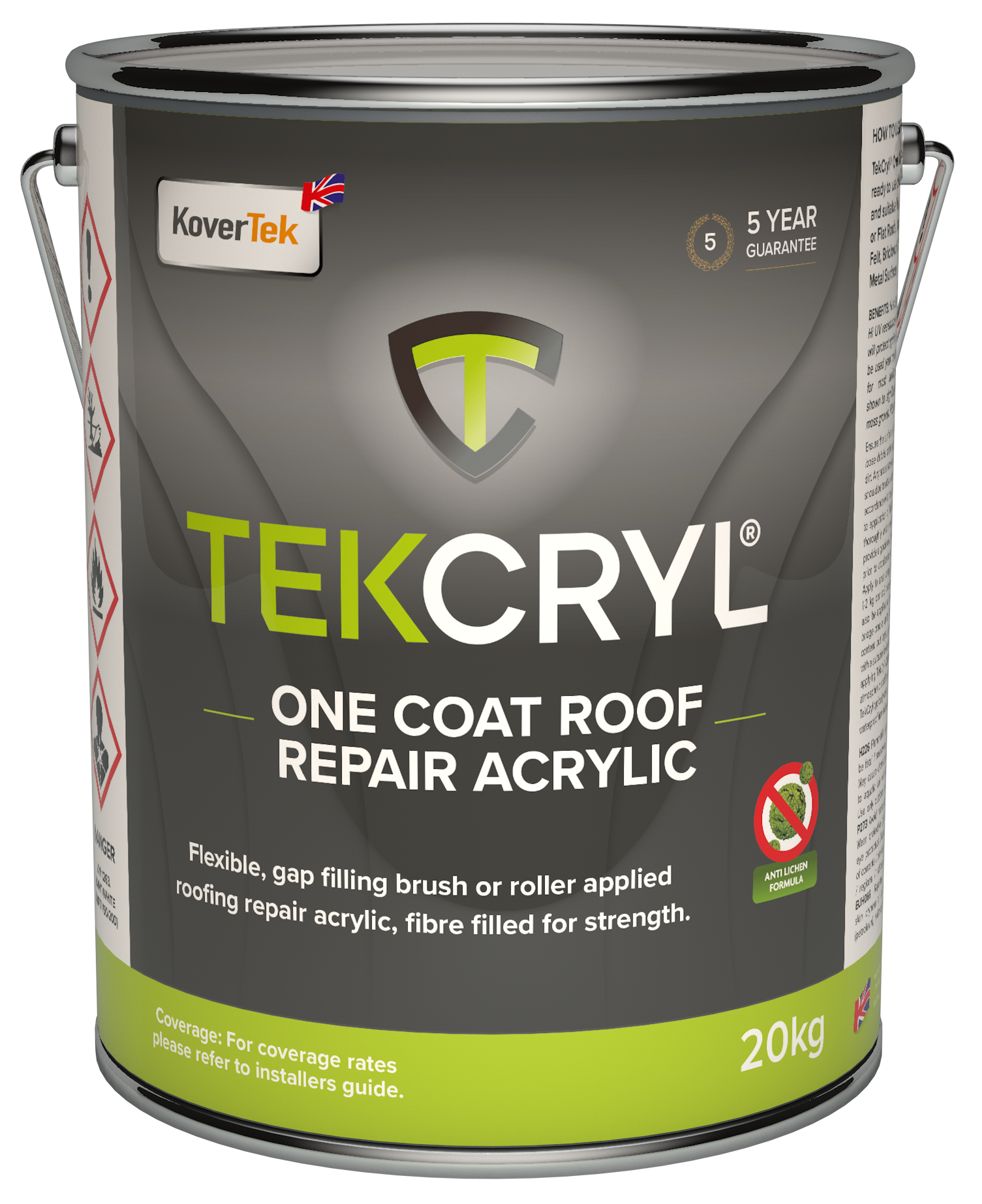 KoverTek TekCryl Acrylic Repair System 10kg - Grey