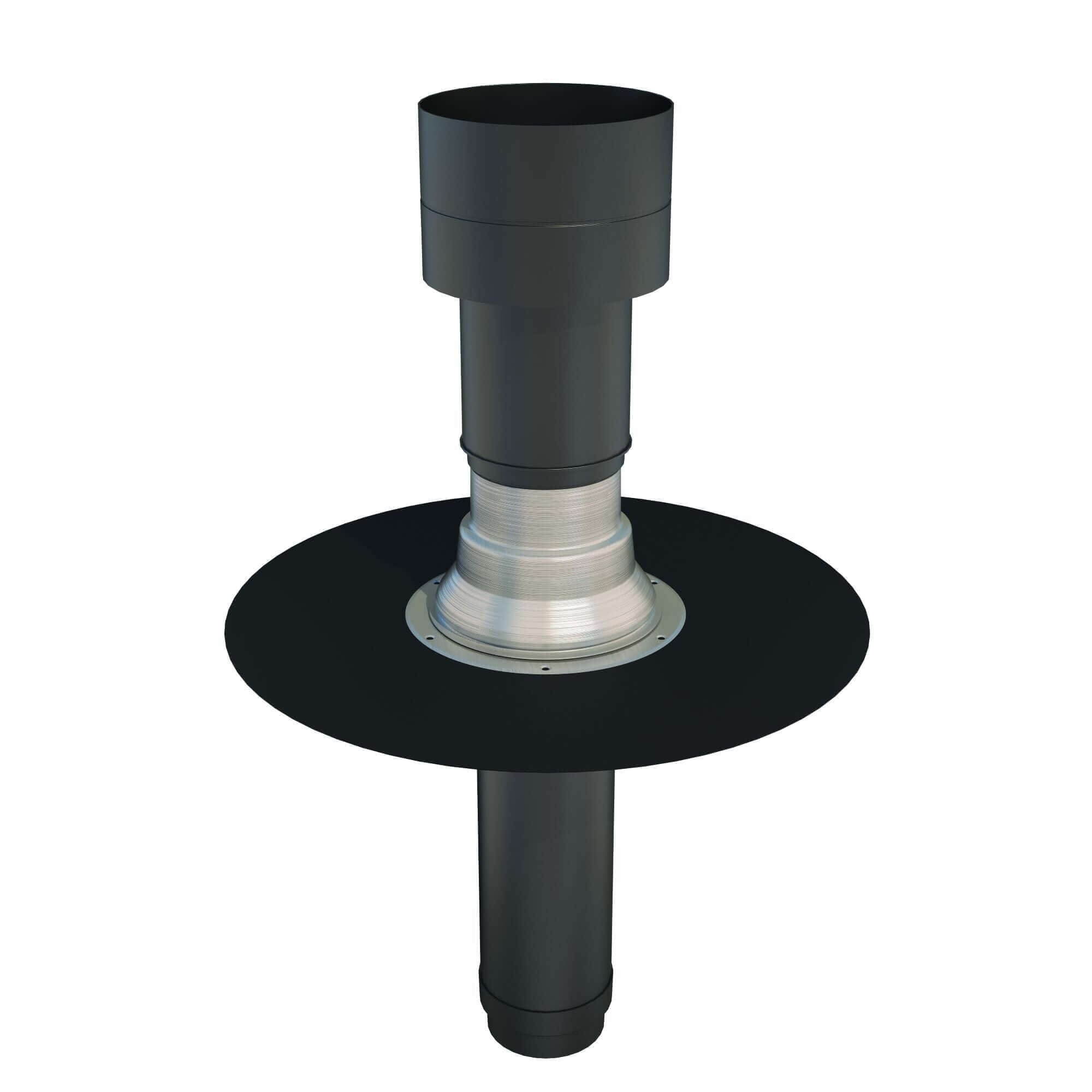 Ubbink OFT-1 Flat Roof Vent/Terminal for EPDM - 131mm