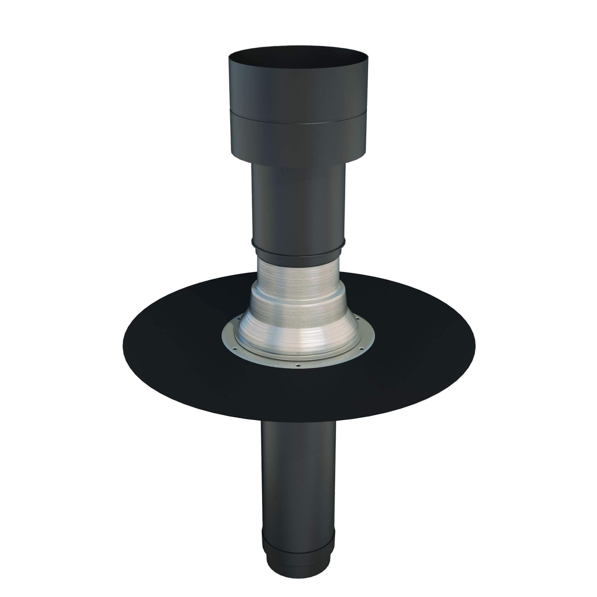 Ubbink OFT-5 Insulated Flat Roof Vent Terminal for EPDM - 125mm