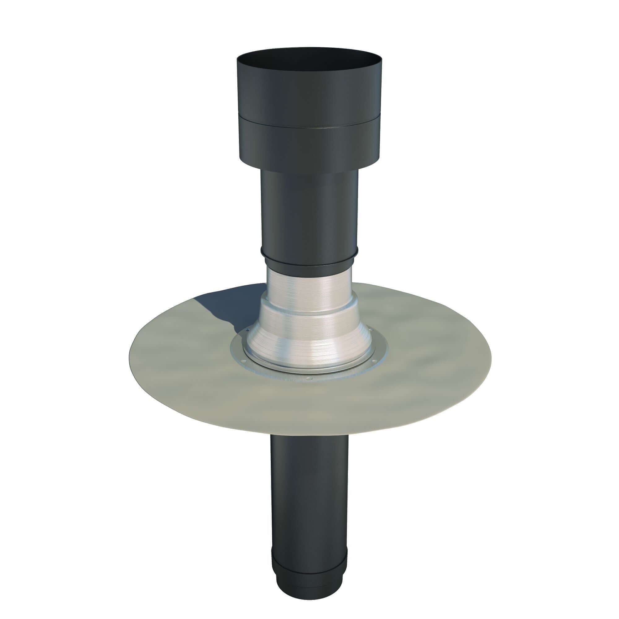 Ubbink OFT-5 Insulated Flat Roof Vent Terminal for PVC - 125mm