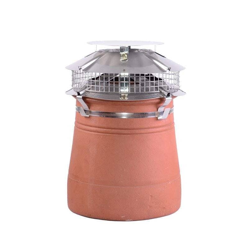 Ultimate Flue Outlet - Stainless Steel Chimney Cowl - Strap fix included