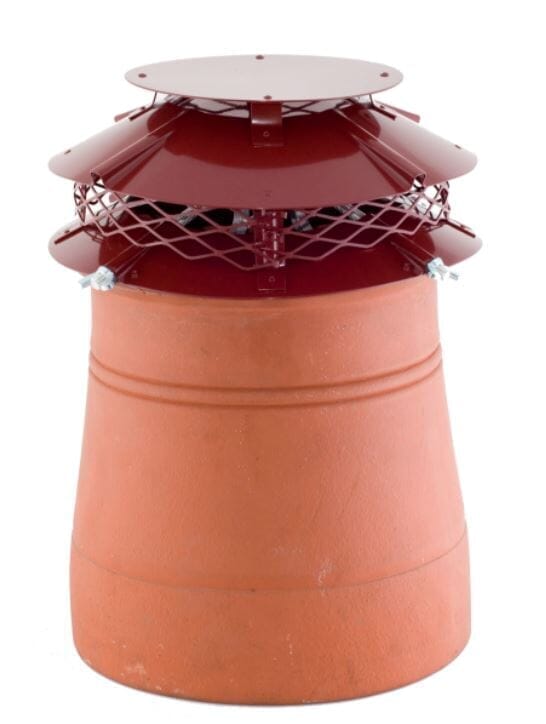 Ultimate Round Flue Outlet Aluminium Painted Finish Chimney Cowl - Hook Fix Included