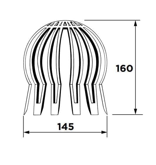 Universal Rainwater Outlet Leafguard 50mm - 150mm