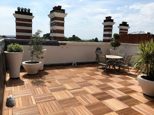 Wallbarn Cumaru Real Hard Wood Decking Tile