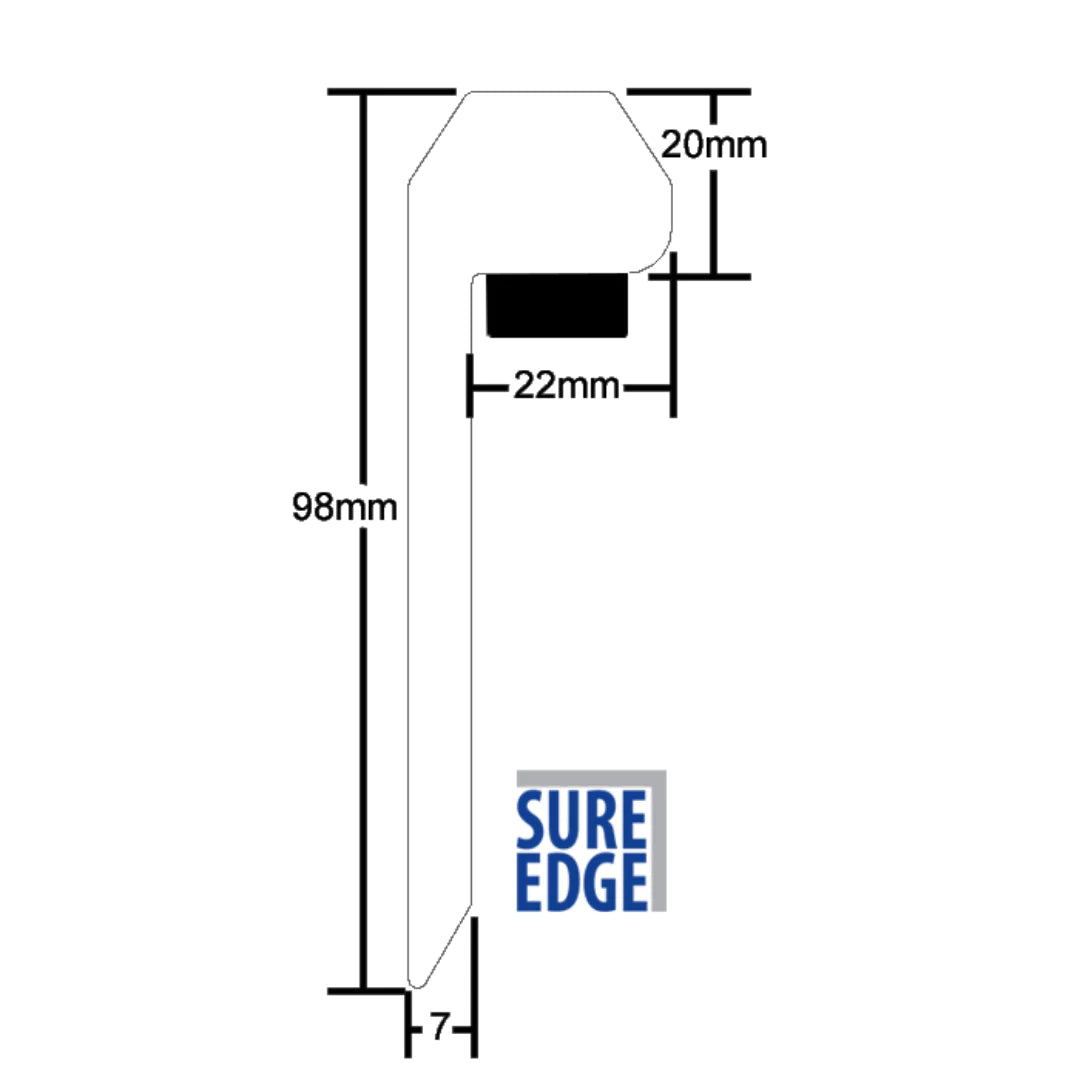 ClassicBond EPDM Sure Edge EPDM Kerb Roof Trim - 2.5m